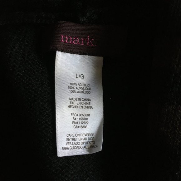 New! Mark knit long open cardigan black brown - Picture 2 of 12